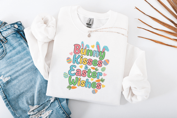 Bunny Kisses Easter Graphics & T-Shirt Designs