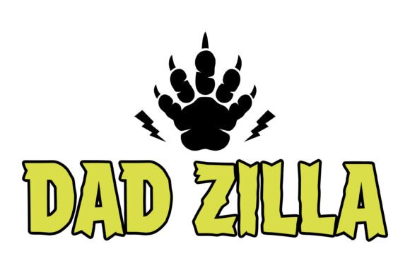 Dad Zilla Funny Monster Design for T-Shirt Graphics