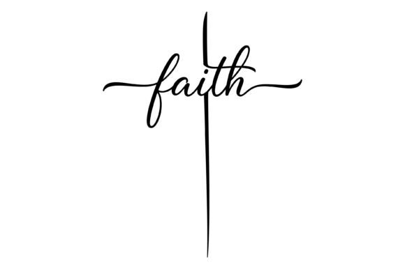 Faith Cross Minimal Design for Graphics & T-Shirt Designs