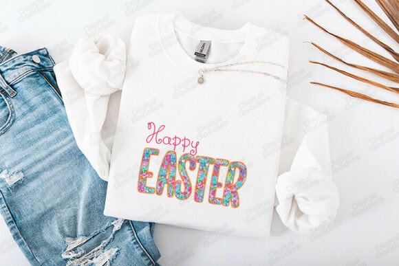 Happy Easter Floral Graphics & T-Shirt Designs